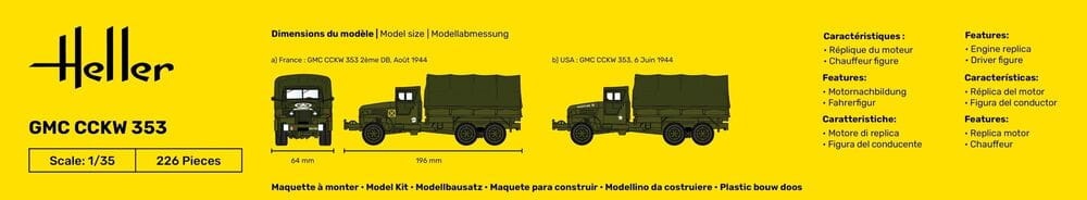 Zdjęcie dodatkowe produktu GMC US-Truck 1:35 Heller 81121