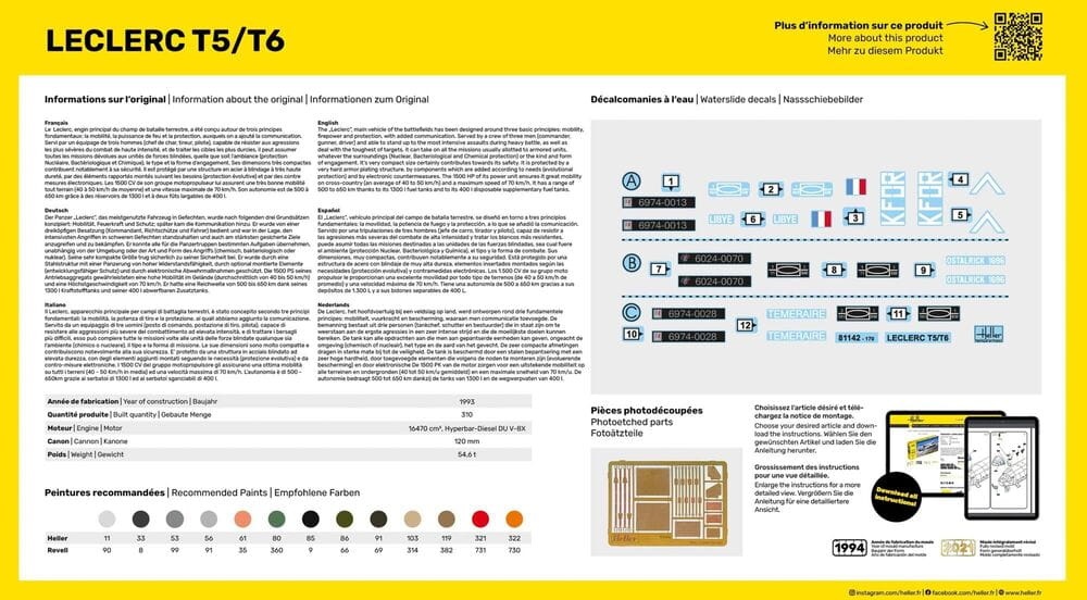 Zdjęcie dodatkowe produktu Leclerc T5/T6 1:35 Heller 81142