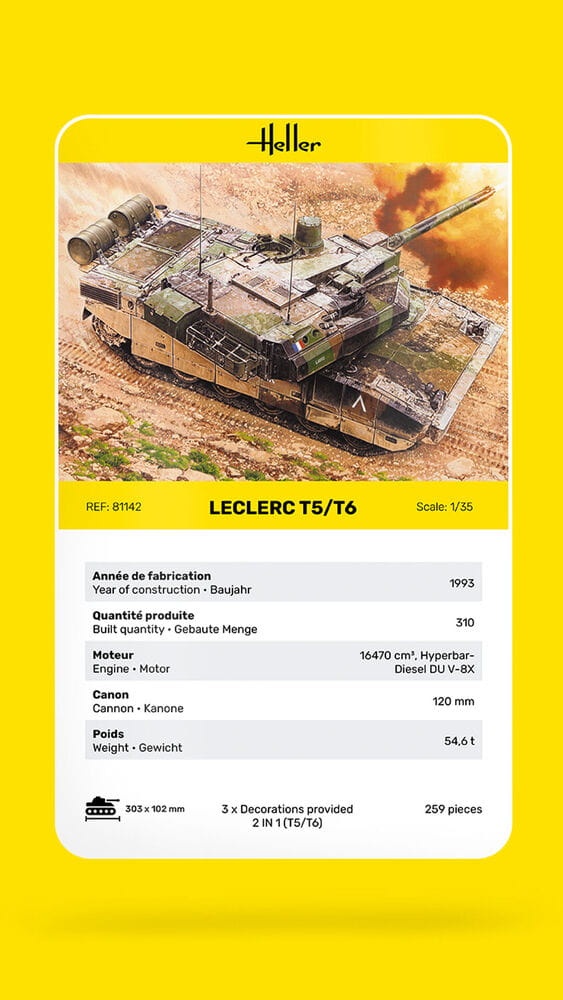 Zdjęcie dodatkowe produktu Leclerc T5/T6 1:35 Heller 81142