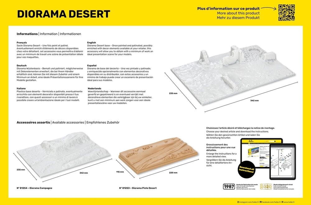 Zdjęcie dodatkowe produktu Socle Diorama Desert 1:35 Heller 81255