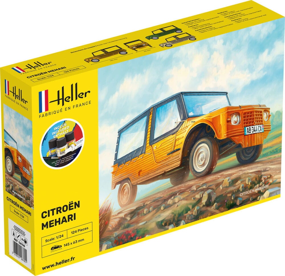 Zdjęcie główne produktu Citroen Mehari (Version 1) 1:24 Heller 56760 STARTER KIT