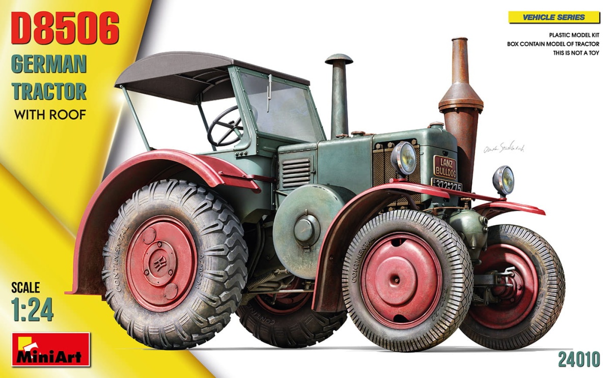 Zdjęcie główne produktu German Tractor D8506 With Roof 1:24 MiniArt 24010