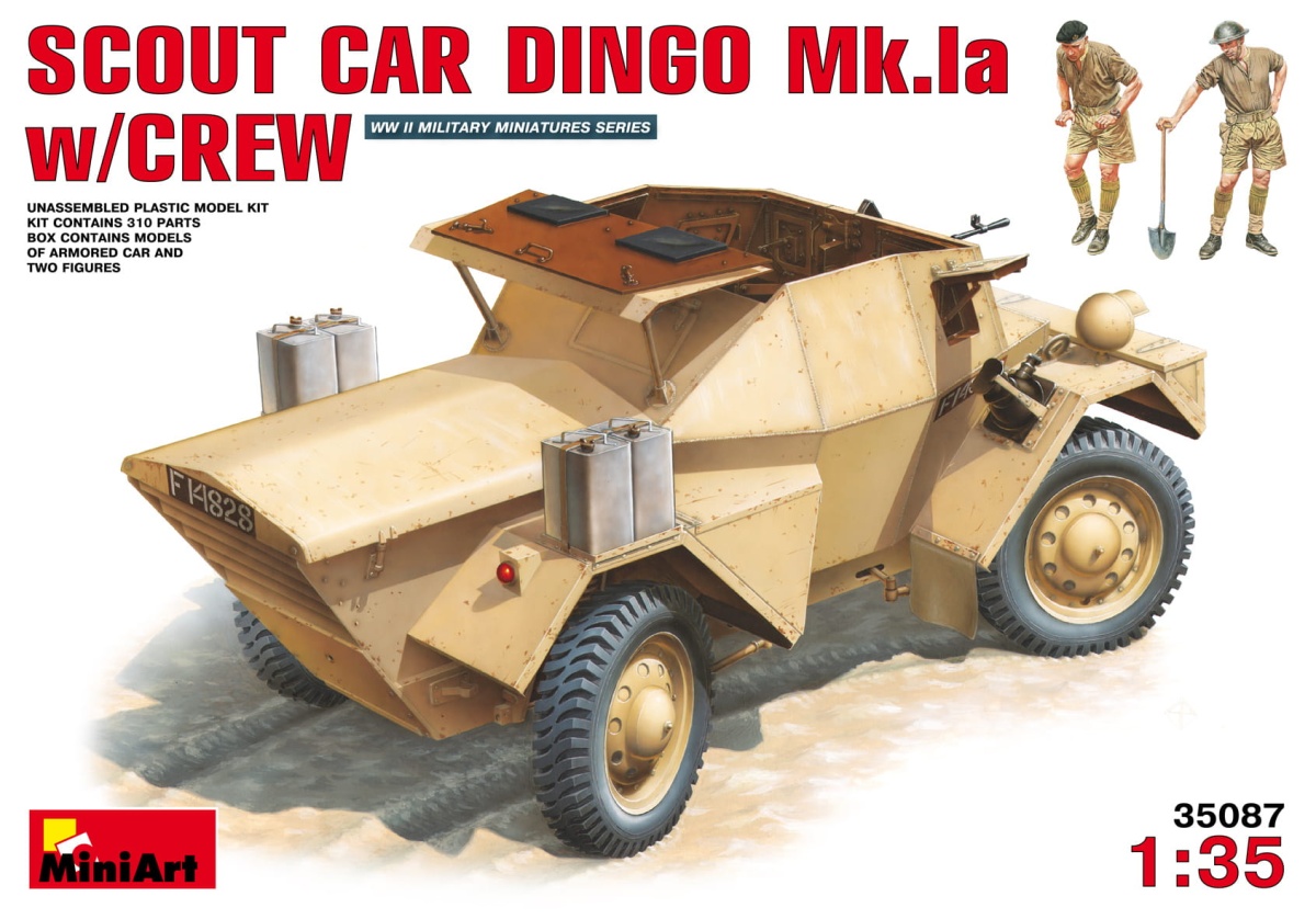 Zdjęcie główne produktu Scout Car Dingo Mk.1a W/crew 1:35 MiniArt 35087