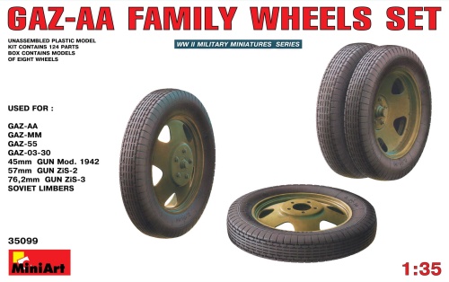 Gaz-aa Family Wheels Set 1:35 MiniArt 35099