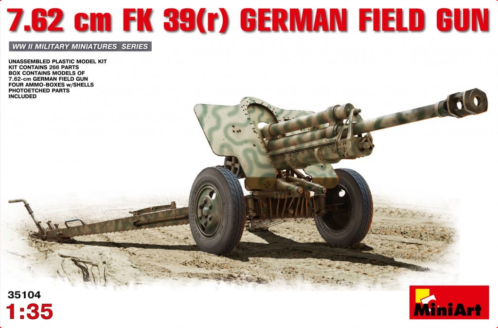 Zdjęcie główne produktu 7.62cm Fk 39(r) German Field Gun 1:35 MiniArt 35104