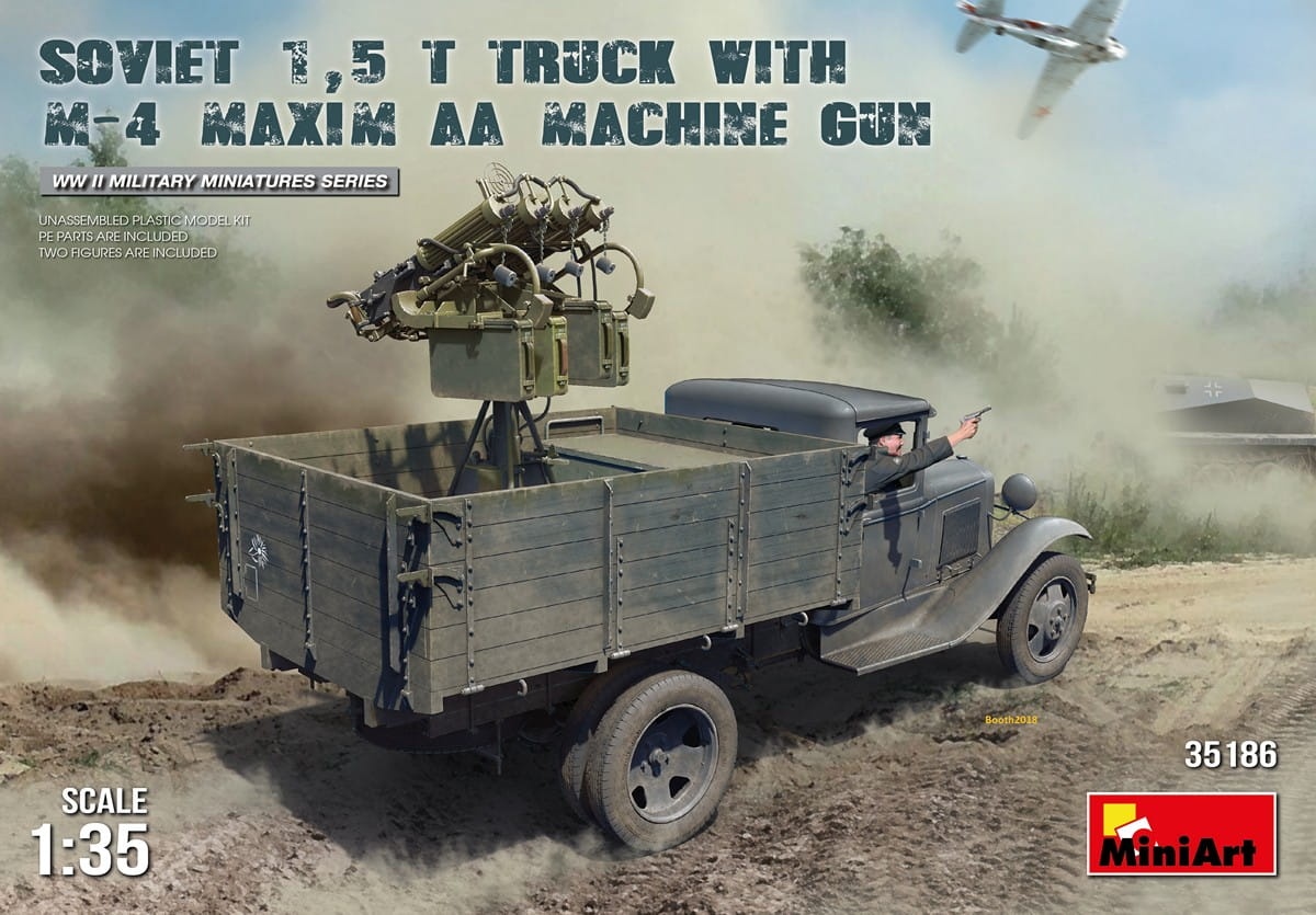 Zdjęcie główne produktu Soviet 1,5 T. Truck W/ M-4 Maxim Aa Machine Gun 1:35 MiniArt 35186