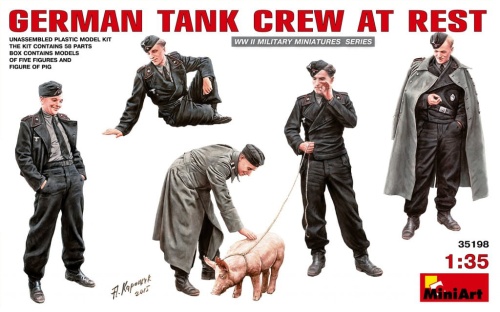 German Tank Crew At Rest 1:35 MiniArt 35198