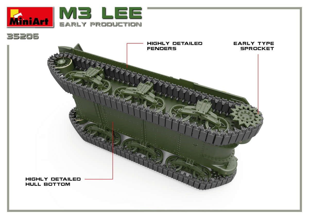 Zdjęcie dodatkowe produktu M3 Lee Early Production. Interior Kit 1:35 MiniArt 35206