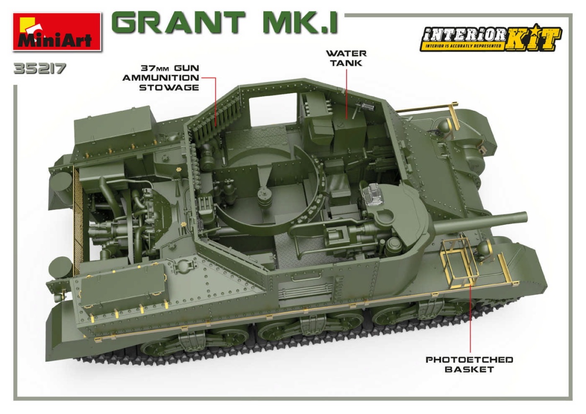 Zdjęcie dodatkowe produktu Grant Mk.I Interior Kit 1:35 MiniArt 35217