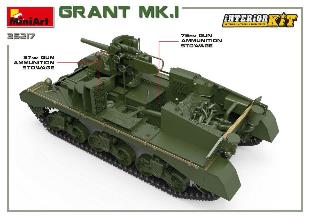 Zdjęcie dodatkowe produktu Grant Mk.I Interior Kit 1:35 MiniArt 35217