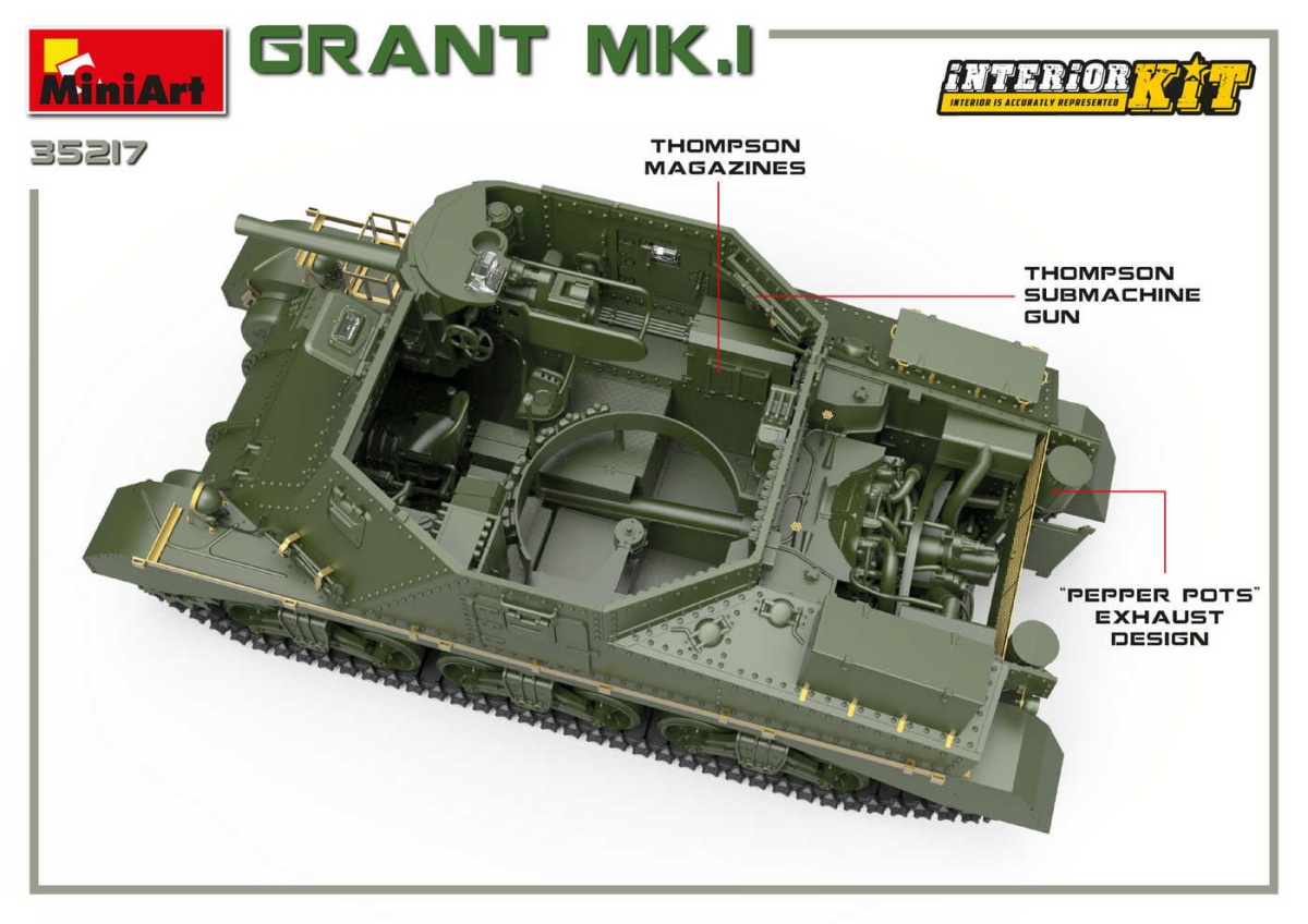 Zdjęcie dodatkowe produktu Grant Mk.I Interior Kit 1:35 MiniArt 35217
