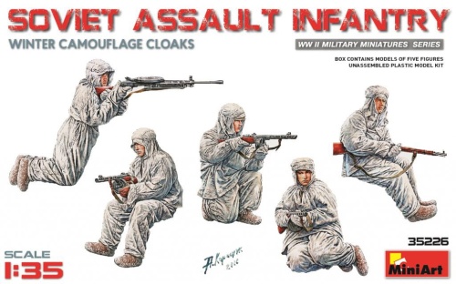 Soviet Assault Infantry (Winter Camouflage Cloaks) 1:35 MiniArt 35226