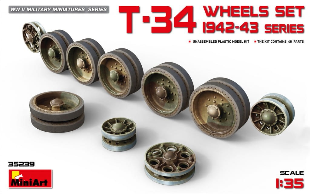 Zdjęcie główne produktu T-34 Wheels Set. 1942-43 Series 1:35 MiniArt 35239