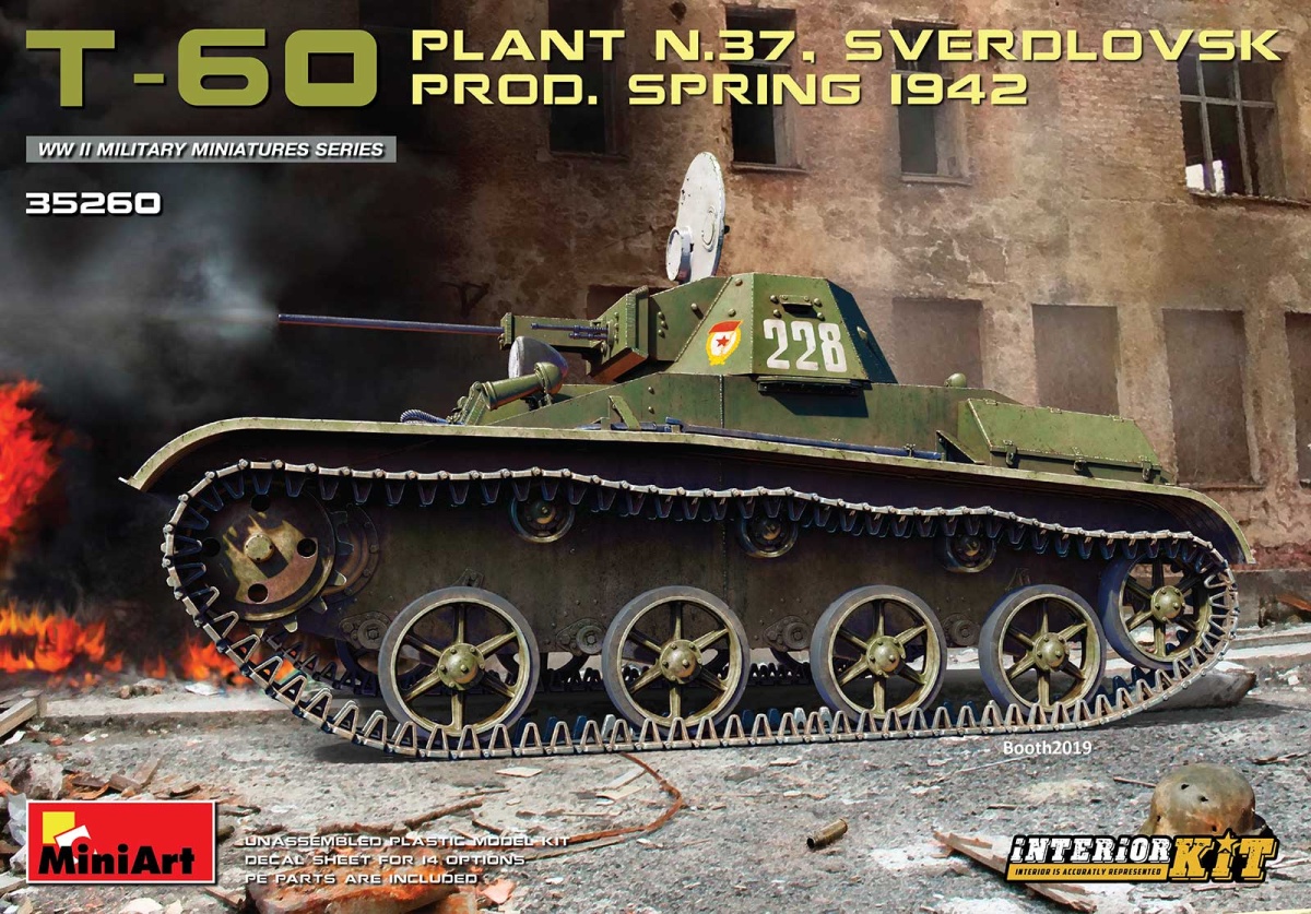 Zdjęcie główne produktu T-60 Plant N.37, Sverdlovsk Prod. Spring 1942. Interior Kit 1:35 MiniArt 35260