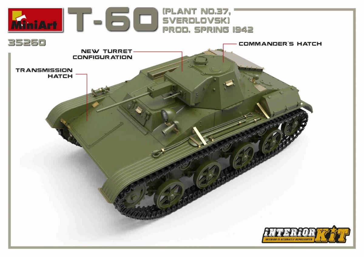Zdjęcie dodatkowe produktu T-60 Plant N.37, Sverdlovsk Prod. Spring 1942. Interior Kit 1:35 MiniArt 35260