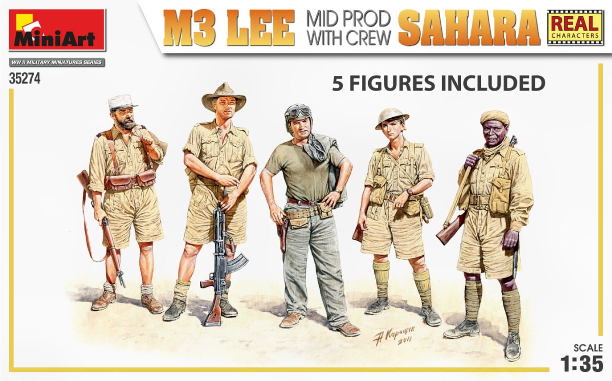 Zdjęcie dodatkowe produktu M3 Lee Mid Prod. Sahara W/crew 1:35 MiniArt 35274