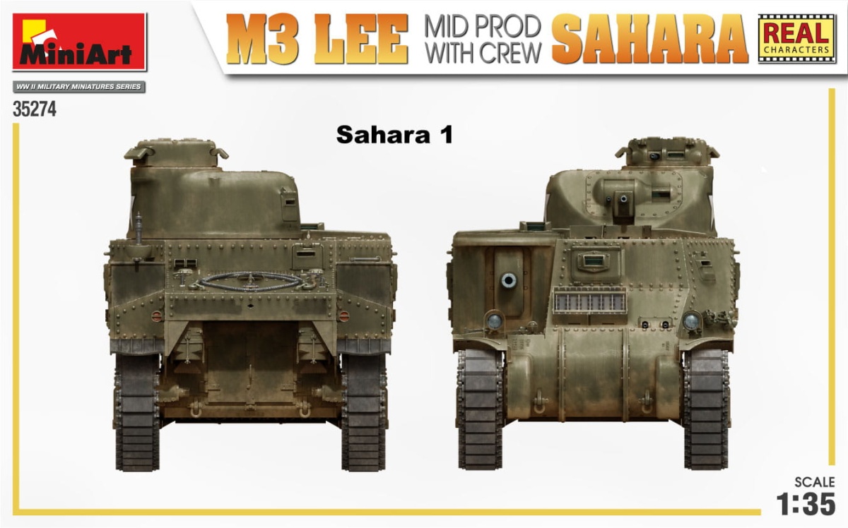 Zdjęcie dodatkowe produktu M3 Lee Mid Prod. Sahara W/crew 1:35 MiniArt 35274