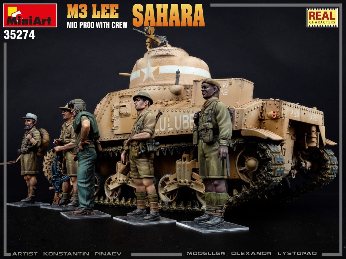 Zdjęcie dodatkowe produktu M3 Lee Mid Prod. Sahara W/crew 1:35 MiniArt 35274