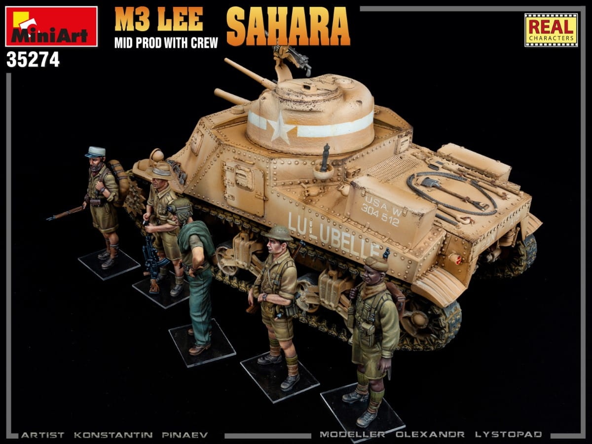 Zdjęcie dodatkowe produktu M3 Lee Mid Prod. Sahara W/crew 1:35 MiniArt 35274