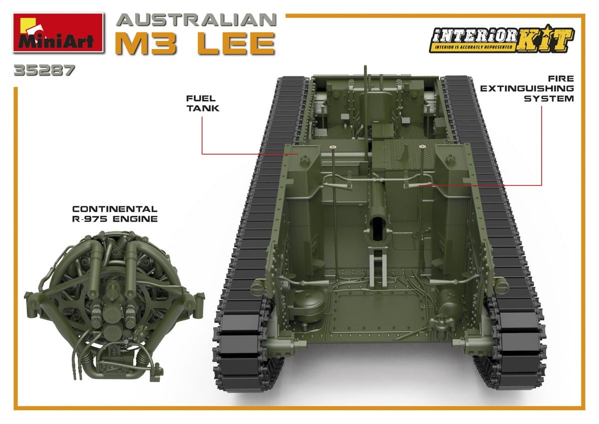 Zdjęcie dodatkowe produktu Australian M3 Lee. Interior Kit 1:35 MiniArt 35287