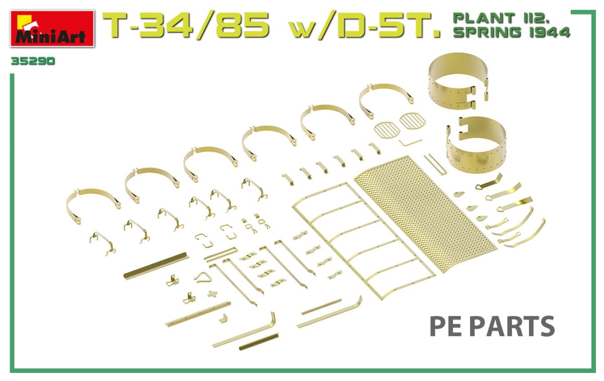 Zdjęcie dodatkowe produktu T-34/85 W/d-5t. Plant 112. Spring 1944. Interior Kit 1:35 MiniArt 35290
