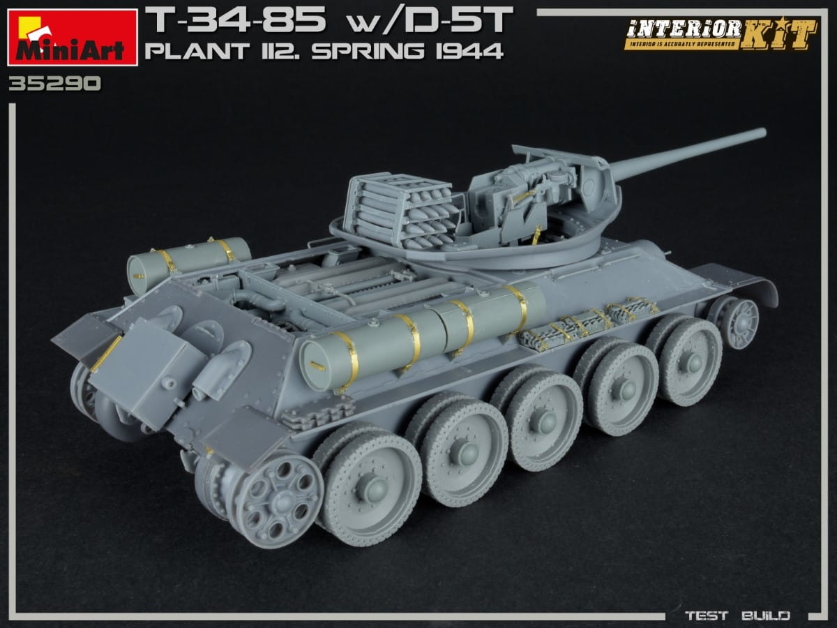 Zdjęcie dodatkowe produktu T-34/85 W/d-5t. Plant 112. Spring 1944. Interior Kit 1:35 MiniArt 35290