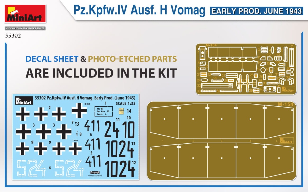 Zdjęcie dodatkowe produktu Pz.kpfw.IV Ausf. H Vomag. Early Prod. June 1943 1:35 MiniArt 35302