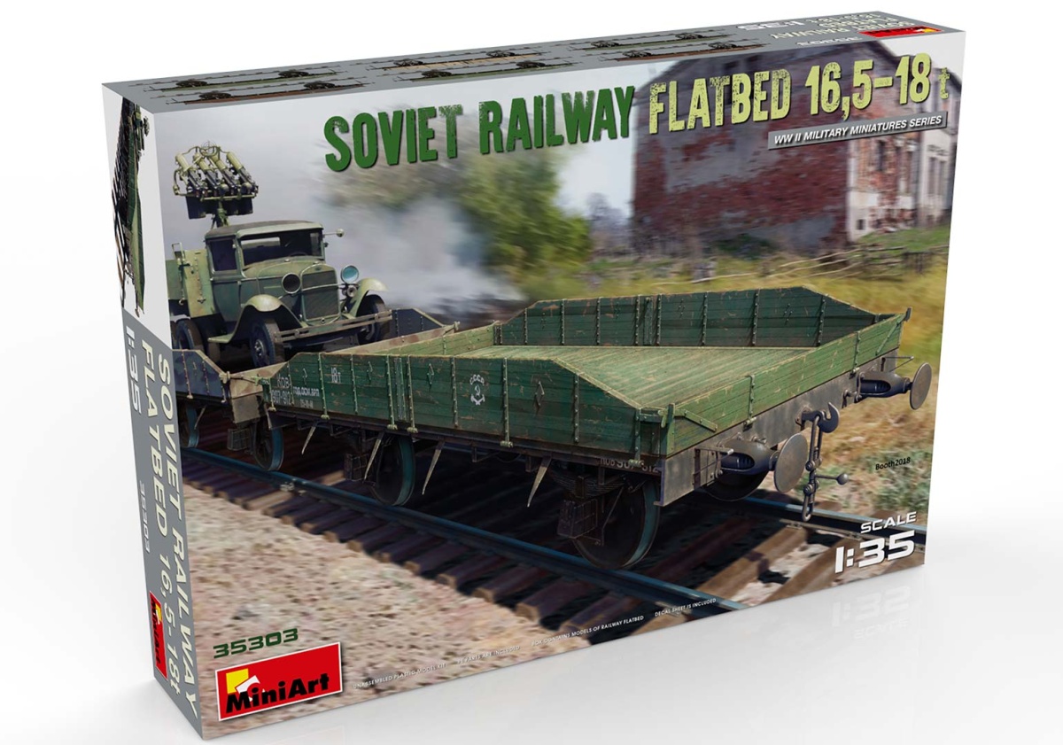 Zdjęcie dodatkowe produktu Soviet Railway Flatbed 16,5-18t 1:35 MiniArt 35303