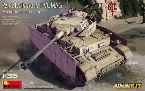 Pz.kpfw.iv Ausf. H Vomag. Mid Prod. July 1943. interior kit 1:35 MiniArt 35305