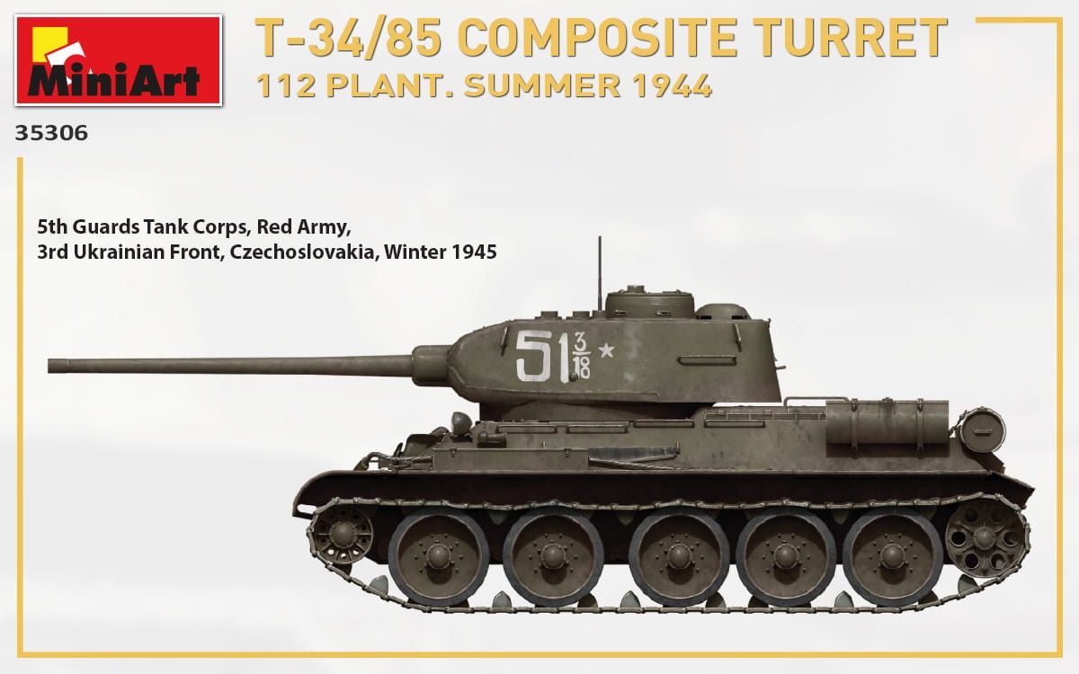 Zdjęcie dodatkowe produktu T-34/85 Composite Turret. 112 Plant. Summer 1944 1:35 MiniArt 35306
