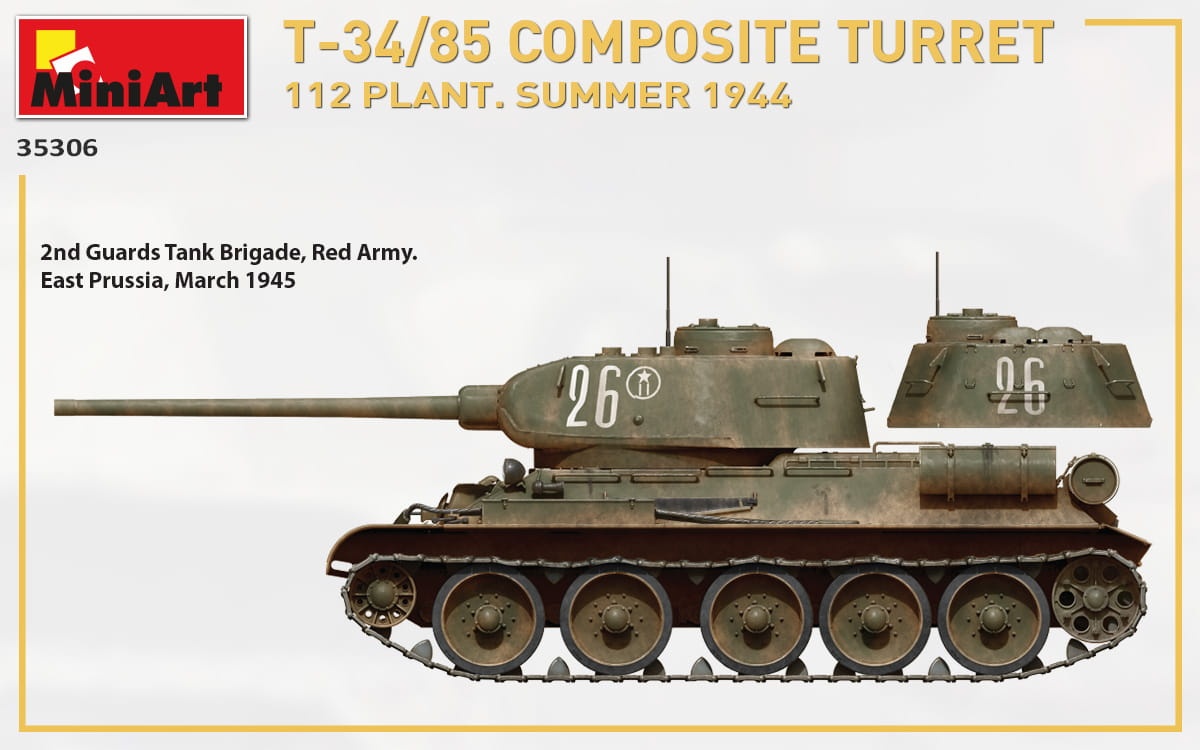 Zdjęcie dodatkowe produktu T-34/85 Composite Turret. 112 Plant. Summer 1944 1:35 MiniArt 35306