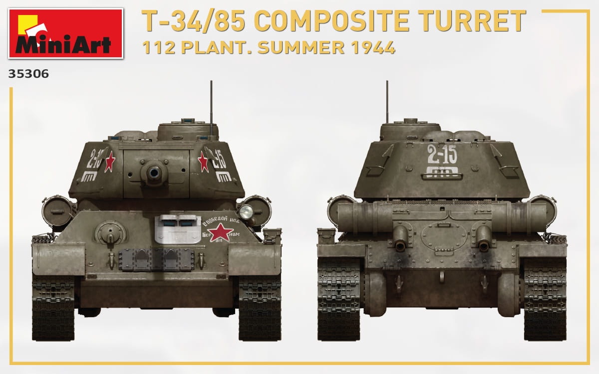 Zdjęcie dodatkowe produktu T-34/85 Composite Turret. 112 Plant. Summer 1944 1:35 MiniArt 35306
