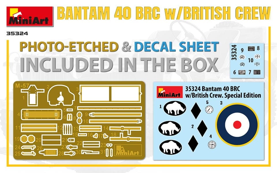 Zdjęcie dodatkowe produktu Bantam 40 Brc W/british Crew. Special Edition 1:35 MiniArt 35324