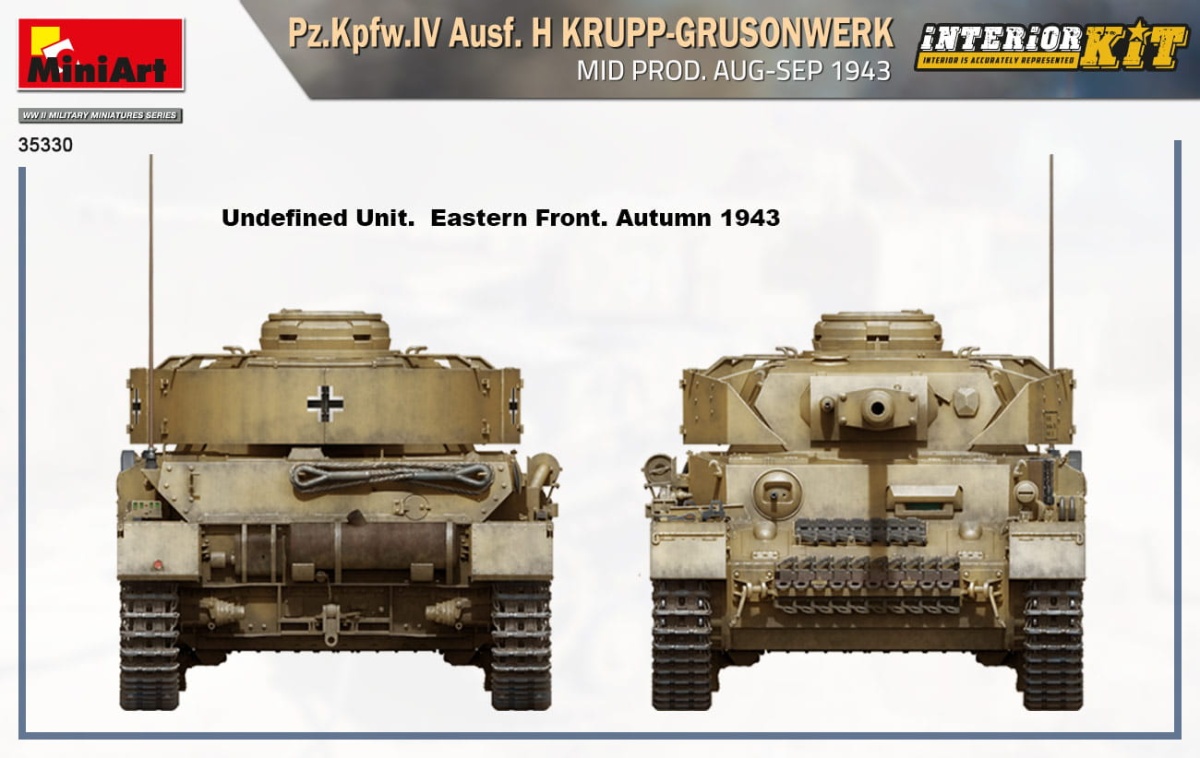 Zdjęcie dodatkowe produktu Pz.kpfw.IV Ausf. H Krupp-grusonwerk. Mid Prod. Aug-sep 1943. Interior Kit 1:35 MiniArt 35330
