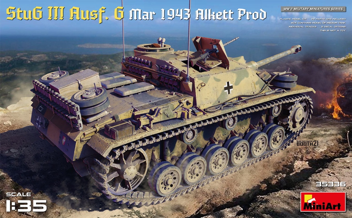 Zdjęcie główne produktu Stug III Ausf. G March 1943 Alkett Prod 1:35 MiniArt 35336