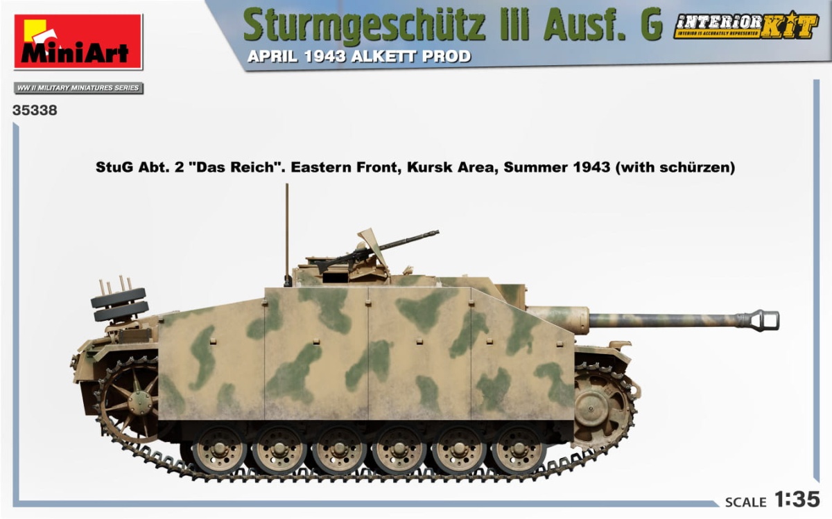 Zdjęcie dodatkowe produktu Sturmgeschutz III Ausf. G April 1943 Alkett Prod. Interior Kit 1:35 MiniArt 35338