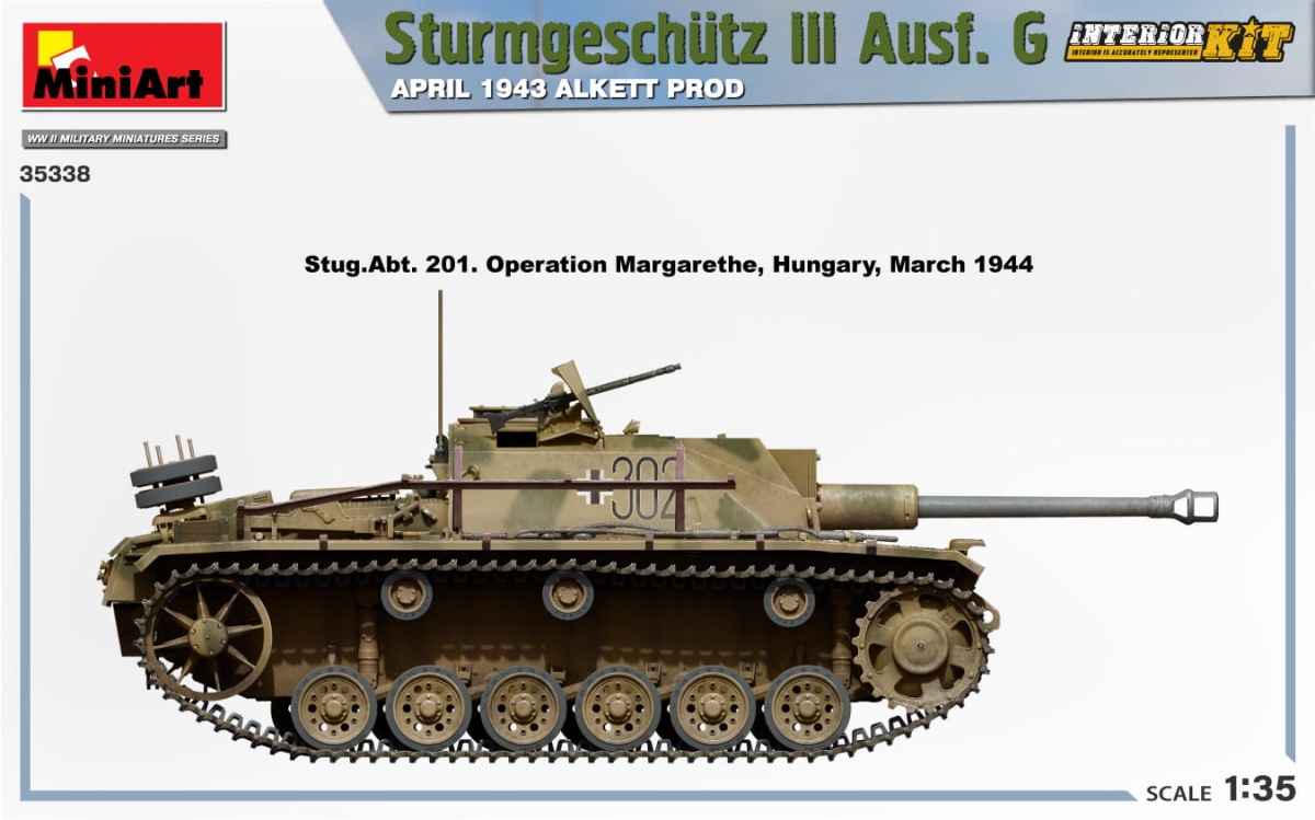 Zdjęcie dodatkowe produktu Sturmgeschutz III Ausf. G April 1943 Alkett Prod. Interior Kit 1:35 MiniArt 35338