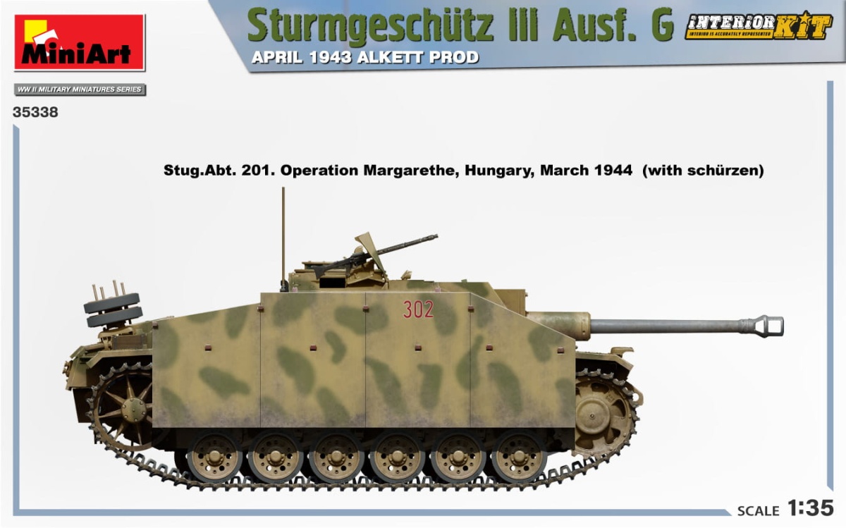 Zdjęcie dodatkowe produktu Sturmgeschutz III Ausf. G April 1943 Alkett Prod. Interior Kit 1:35 MiniArt 35338