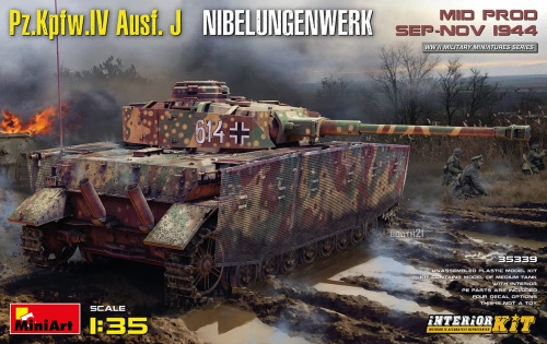 Pz.kpfw.iv Ausf. J Nibelungenwerk. Mid Prod. Sep-nov 1944 Interior Kit 1:35 MiniArt 35339