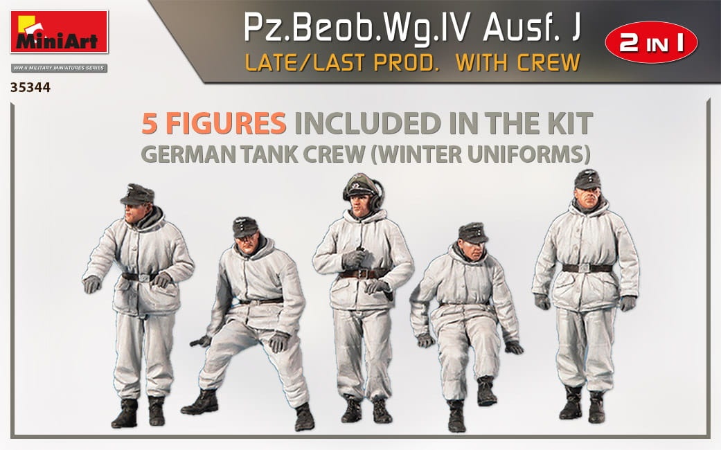 Zdjęcie dodatkowe produktu Pz.beob.wg.iv Ausf. J Late/last Prod. 2 In 1 W/crew 1:35 MiniArt 35344