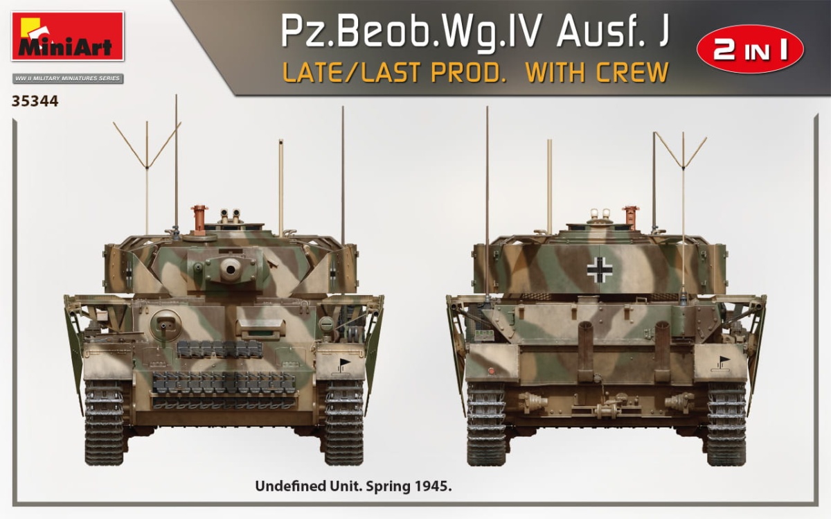 Zdjęcie dodatkowe produktu Pz.beob.wg.iv Ausf. J Late/last Prod. 2 In 1 W/crew 1:35 MiniArt 35344