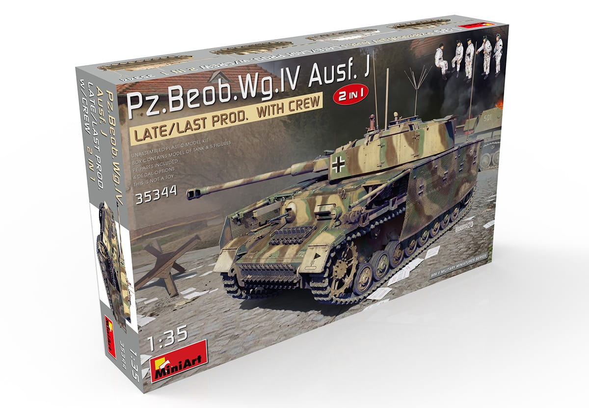 Zdjęcie dodatkowe produktu Pz.beob.wg.iv Ausf. J Late/last Prod. 2 In 1 W/crew 1:35 MiniArt 35344