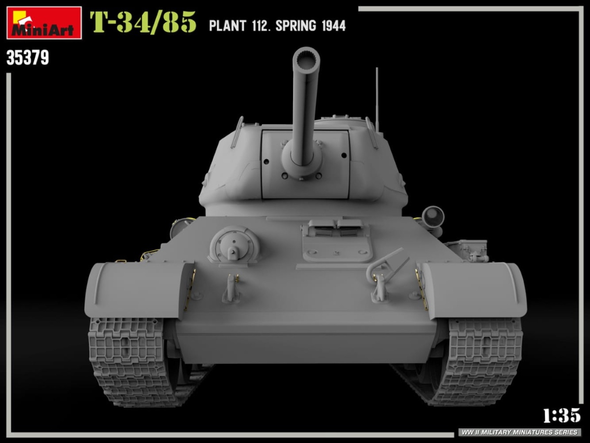 Zdjęcie dodatkowe produktu T-34/85 Plant 112. Spring 1944 1:35 MiniArt 35379