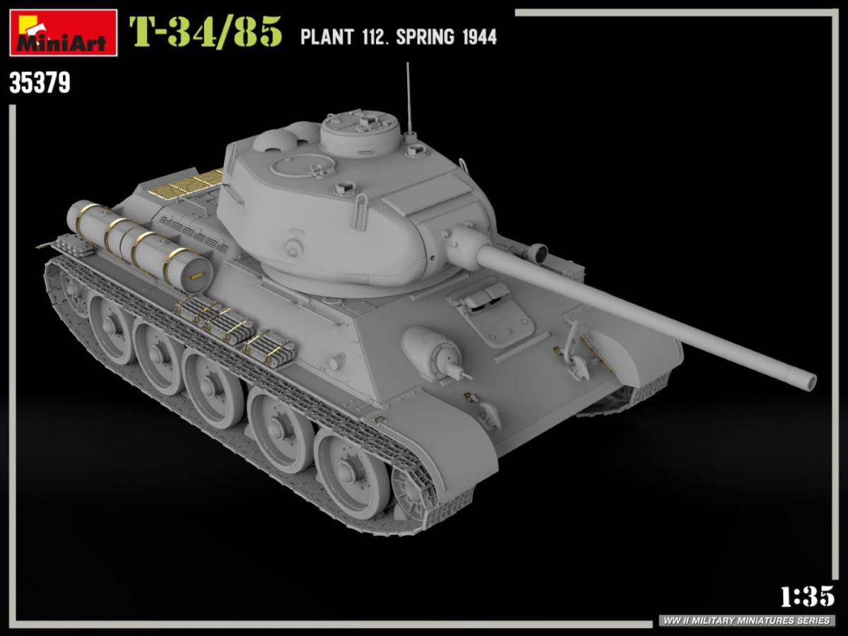 Zdjęcie dodatkowe produktu T-34/85 Plant 112. Spring 1944 1:35 MiniArt 35379