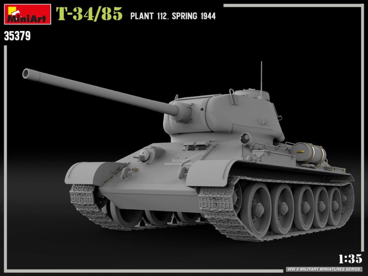 Zdjęcie dodatkowe produktu T-34/85 Plant 112. Spring 1944 1:35 MiniArt 35379