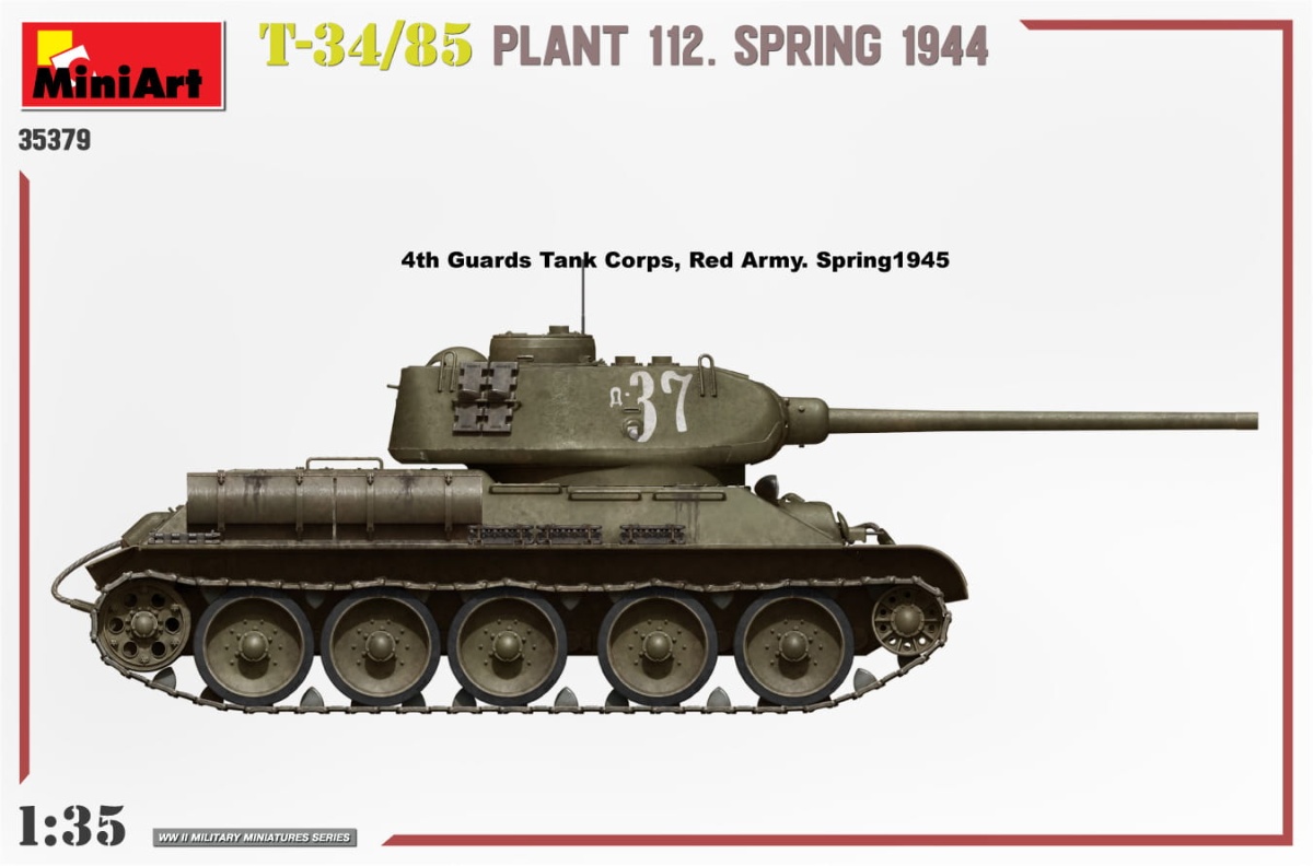 Zdjęcie dodatkowe produktu T-34/85 Plant 112. Spring 1944 1:35 MiniArt 35379
