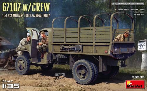 G7107 W/crew 1.5t 4x4 Cargo Truck W/metal Body 1:35 MiniArt 35383