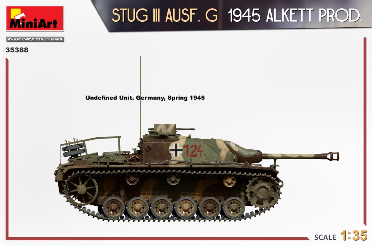 Zdjęcie dodatkowe produktu Stug III Ausf. G 1945 Alkett Prod. 1:35 MiniArt 35388