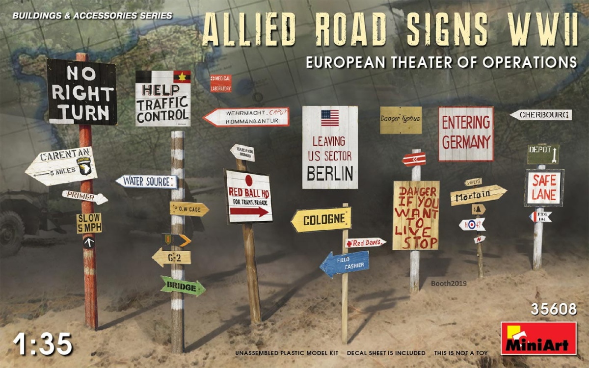 Zdjęcie główne produktu Allied Road Signs Wwii. European Theatre Of Operations 1:35 MiniArt 35608