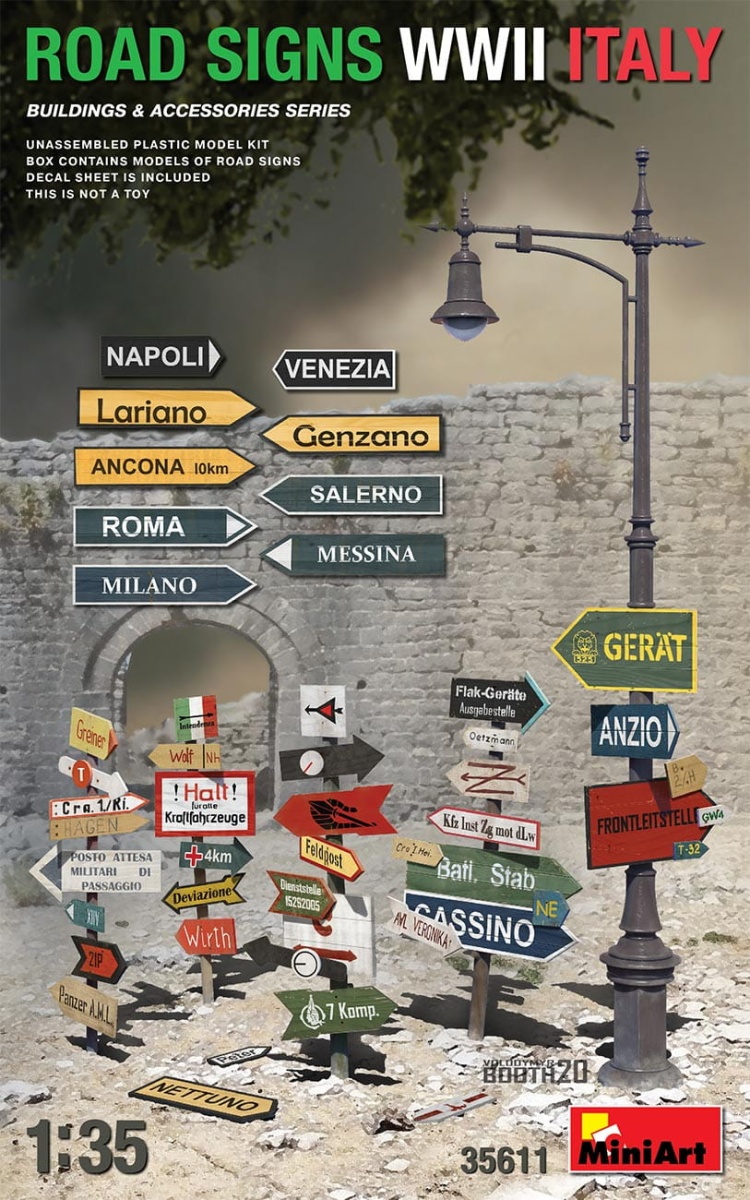 Zdjęcie główne produktu Road Signs Wwii Italy 1:35 MiniArt 35611